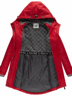 Peak Time Jacken & Westen*Damen Regenjacke - L60042 rot uni