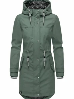 Peak Time Jacken & Westen*Damen Regenjacke - L60042 grün uni
