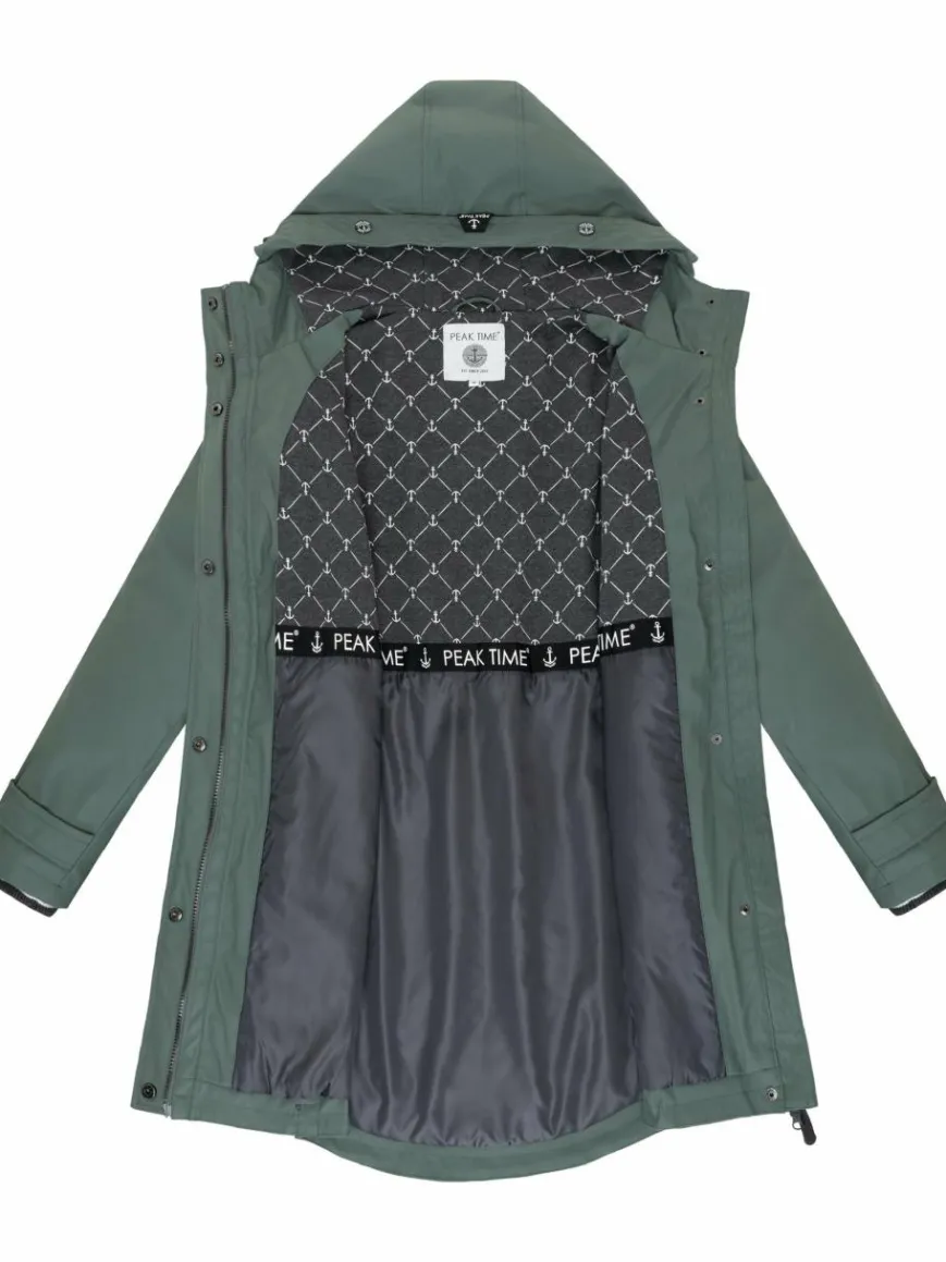 Peak Time Jacken & Westen*Damen Regenjacke - L60042 grün uni