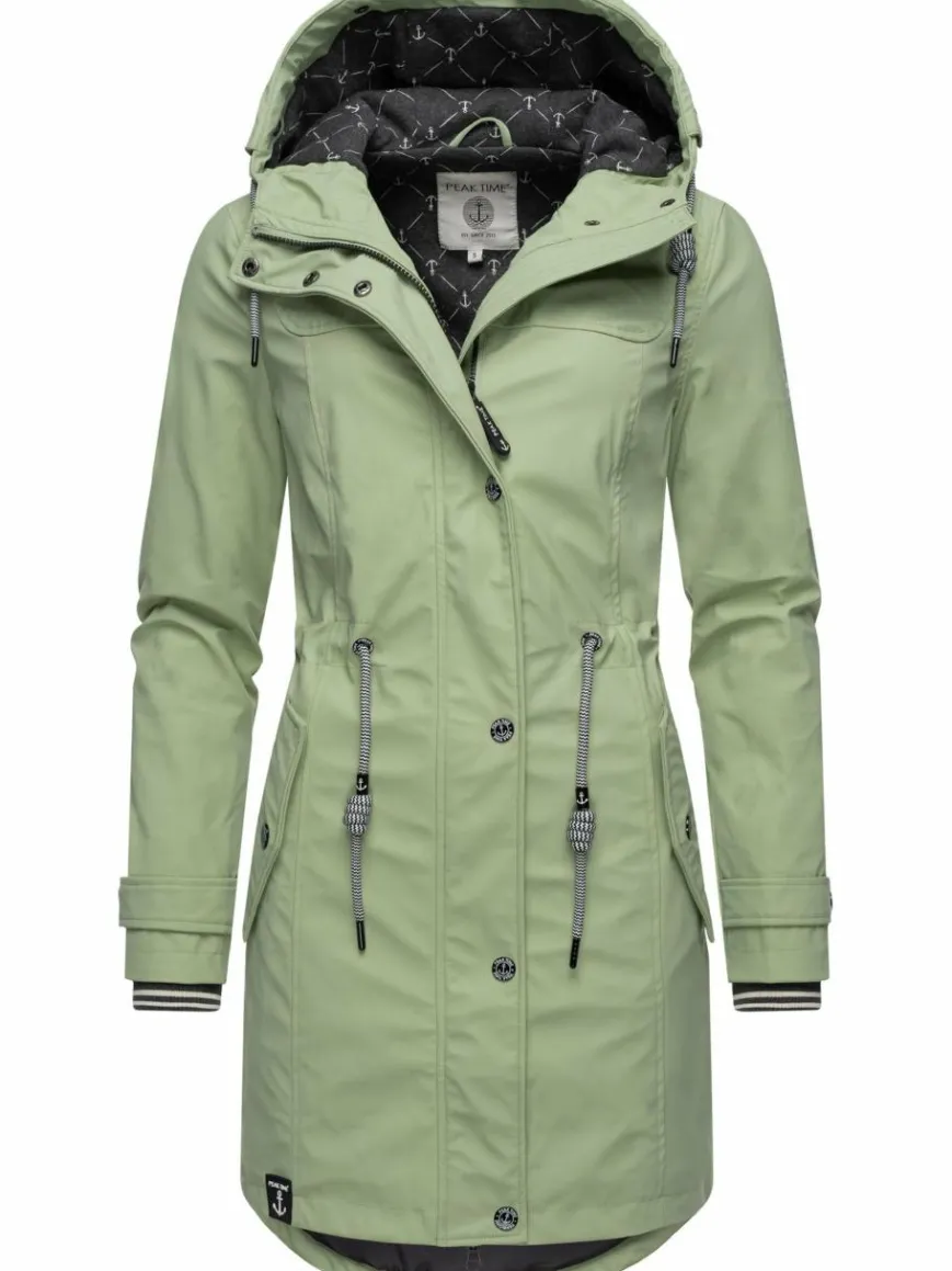 Peak Time Jacken & Westen*Damen Regenjacke - L60042 grün uni