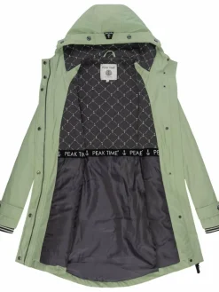 Peak Time Jacken & Westen*Damen Regenjacke - L60042 grün uni