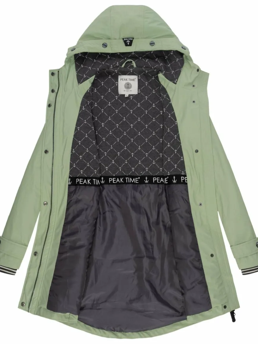 Peak Time Jacken & Westen*Damen Regenjacke - L60042 grün uni