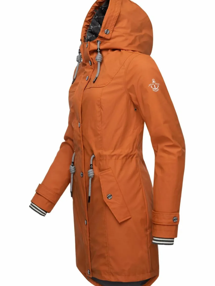 Peak Time Jacken & Westen*Damen Regenjacke - L60042 braun uni