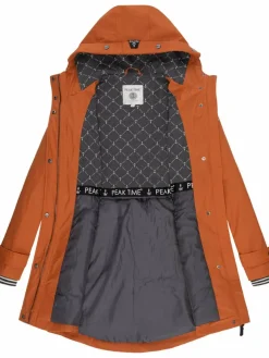 Peak Time Jacken & Westen*Damen Regenjacke - L60042 braun uni