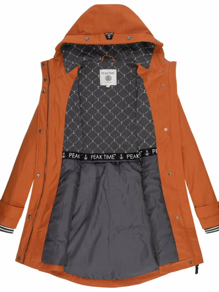 Peak Time Jacken & Westen*Damen Regenjacke - L60042 braun uni