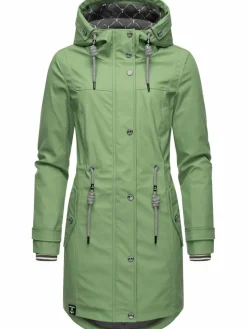 Peak Time Jacken & Westen*Damen Regenjacke - L60042 grün uni