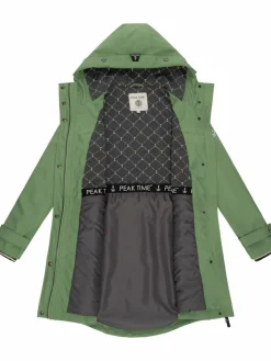 Peak Time Jacken & Westen*Damen Regenjacke - L60042 grün uni