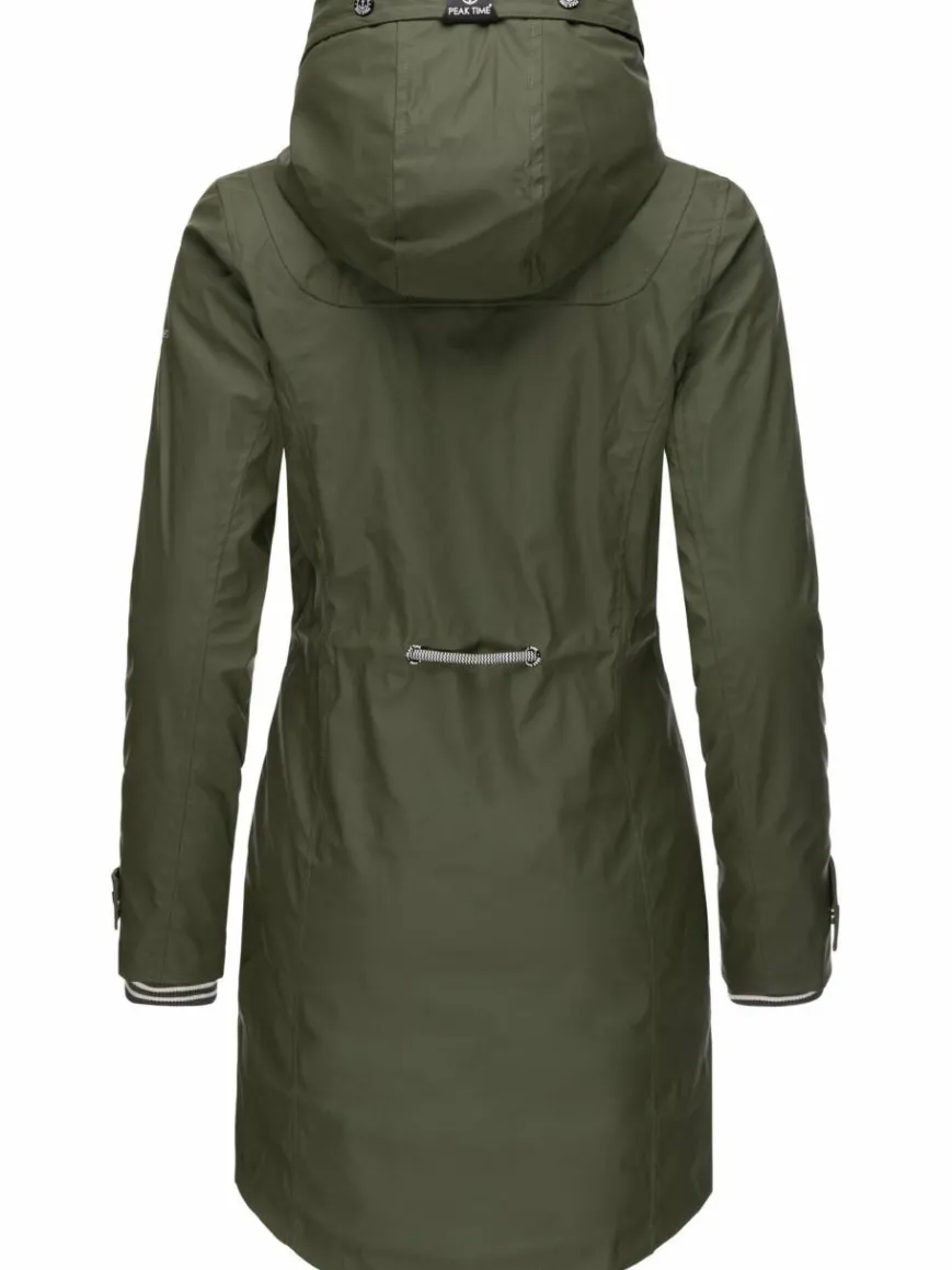Peak Time Jacken & Westen*Damen Regenjacke - L60042 oliv uni