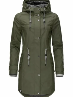 Peak Time Jacken & Westen*Damen Regenjacke - L60042 oliv uni