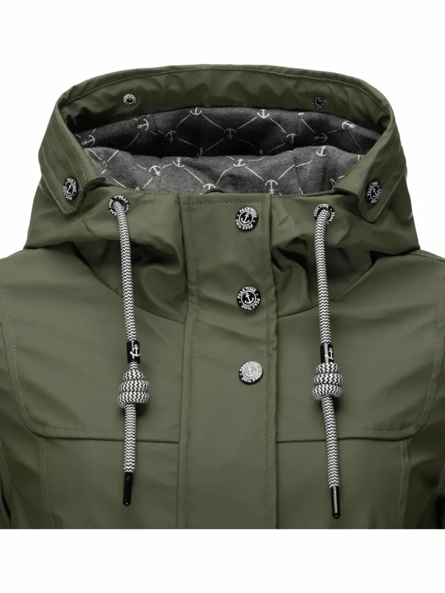 Peak Time Jacken & Westen*Damen Regenjacke - L60042 oliv uni