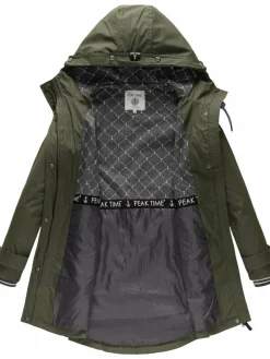 Peak Time Jacken & Westen*Damen Regenjacke - L60042 oliv uni