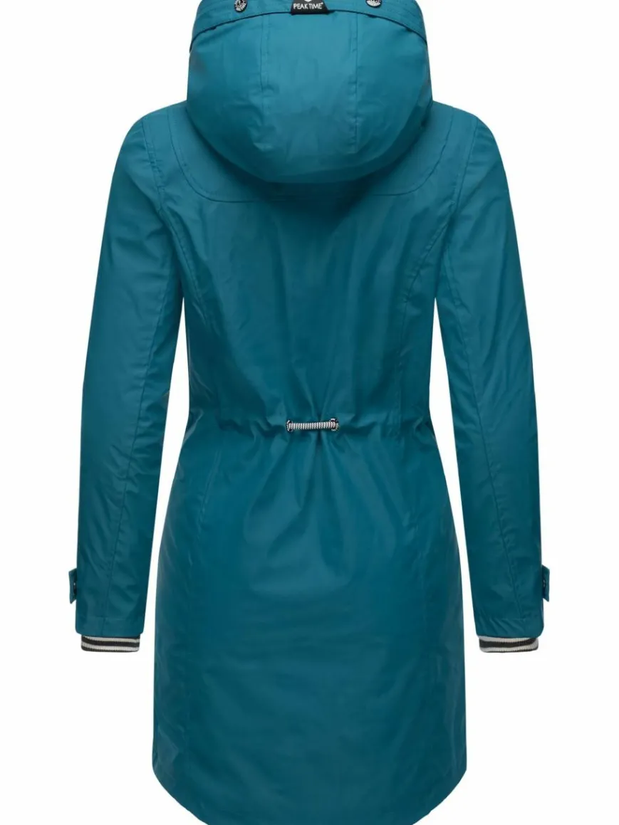 Peak Time Jacken & Westen*Damen Regenjacke - L60042 petrol uni
