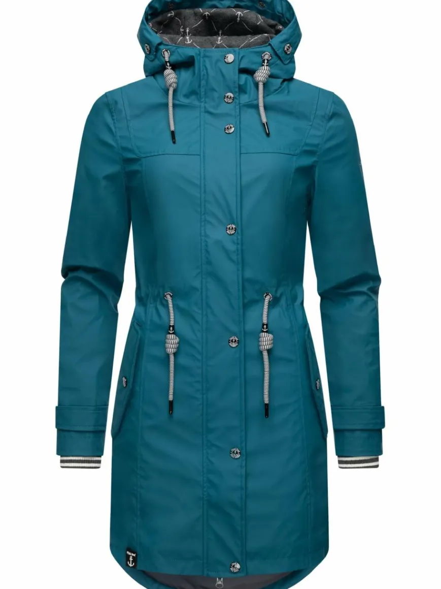 Peak Time Jacken & Westen*Damen Regenjacke - L60042 petrol uni