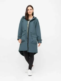 Derbe Jacken & Westen*Damen Regenmantel blau uni