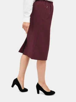 Goldner Röcke*Damen Reiseschlupfrock - Knitterfreier Reiseschlupfrock bordeaux uni