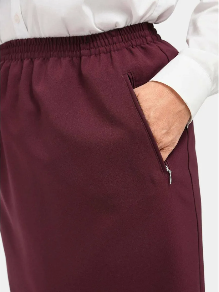 Goldner Röcke*Damen Reiseschlupfrock - Knitterfreier Reiseschlupfrock bordeaux uni