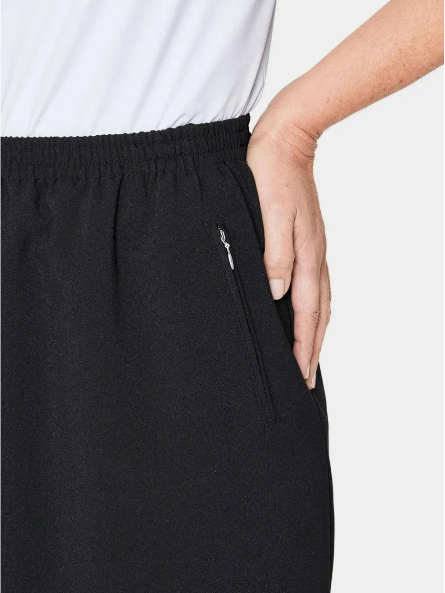 Goldner Röcke*Damen Reiseschlupfrock - Knitterfreier Reiseschlupfrock schwarz uni