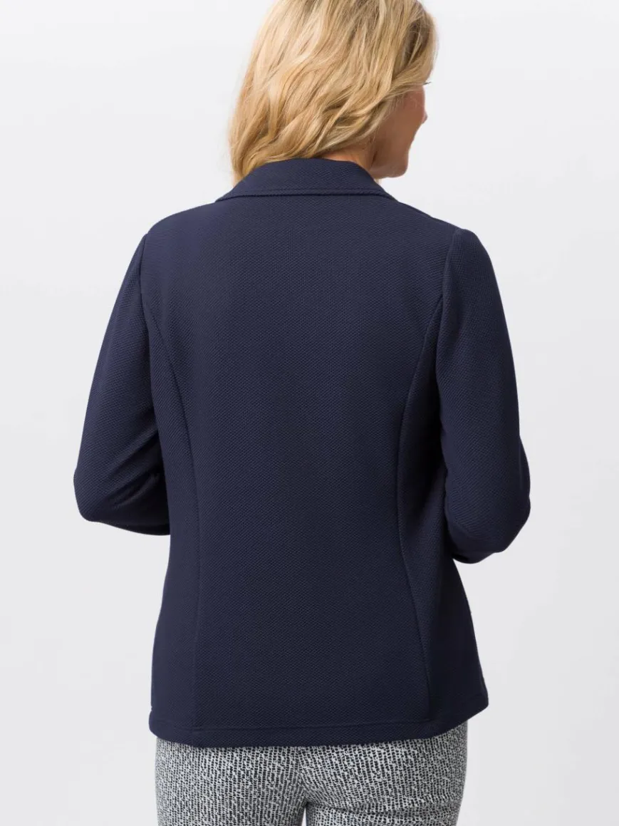 Frank Walder Blazer*Damen Reversblazer marine blau uni