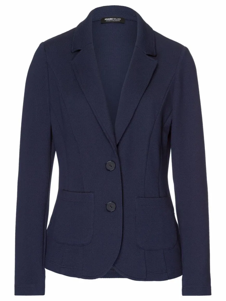 Frank Walder Blazer*Damen Reversblazer marine blau uni