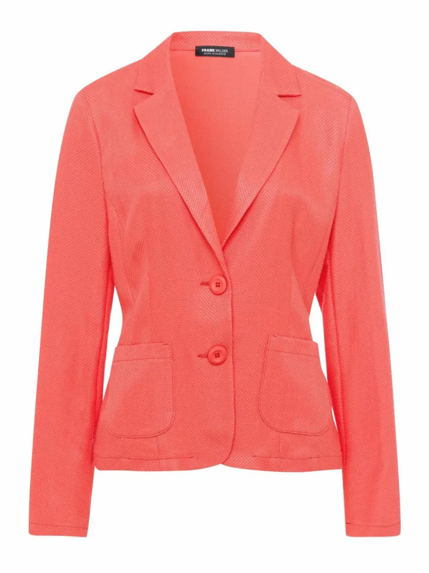Frank Walder Blazer*Damen Reversblazer koralle rot uni