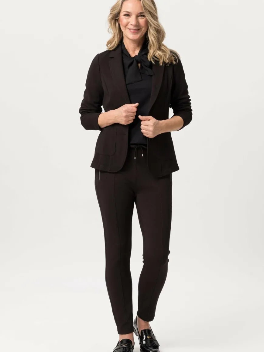 Frank Walder Blazer*Damen Reversblazer schwarz uni