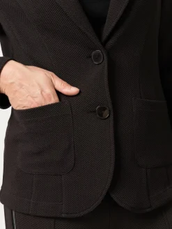 Frank Walder Blazer*Damen Reversblazer schwarz uni