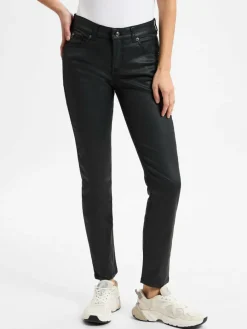 MAC Jeans*Damen Röhrenhose schwarz uni