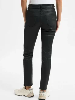 MAC Jeans*Damen Röhrenhose schwarz uni