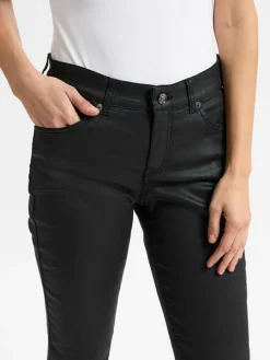 MAC Jeans*Damen Röhrenhose schwarz uni