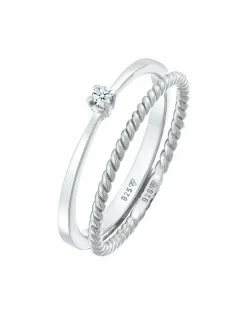 Elli Diamonds Schmuck*Damen Ring silber uni