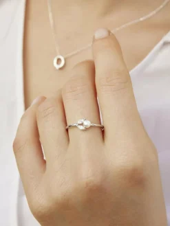 amor Schmuck*Damen Ring weiß uni