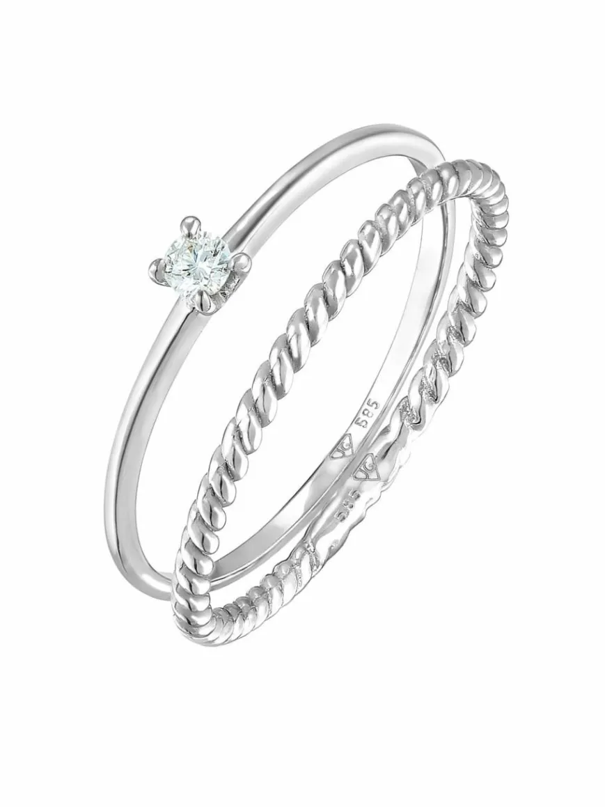 Elli Diamonds Schmuck*Damen Ring silber uni