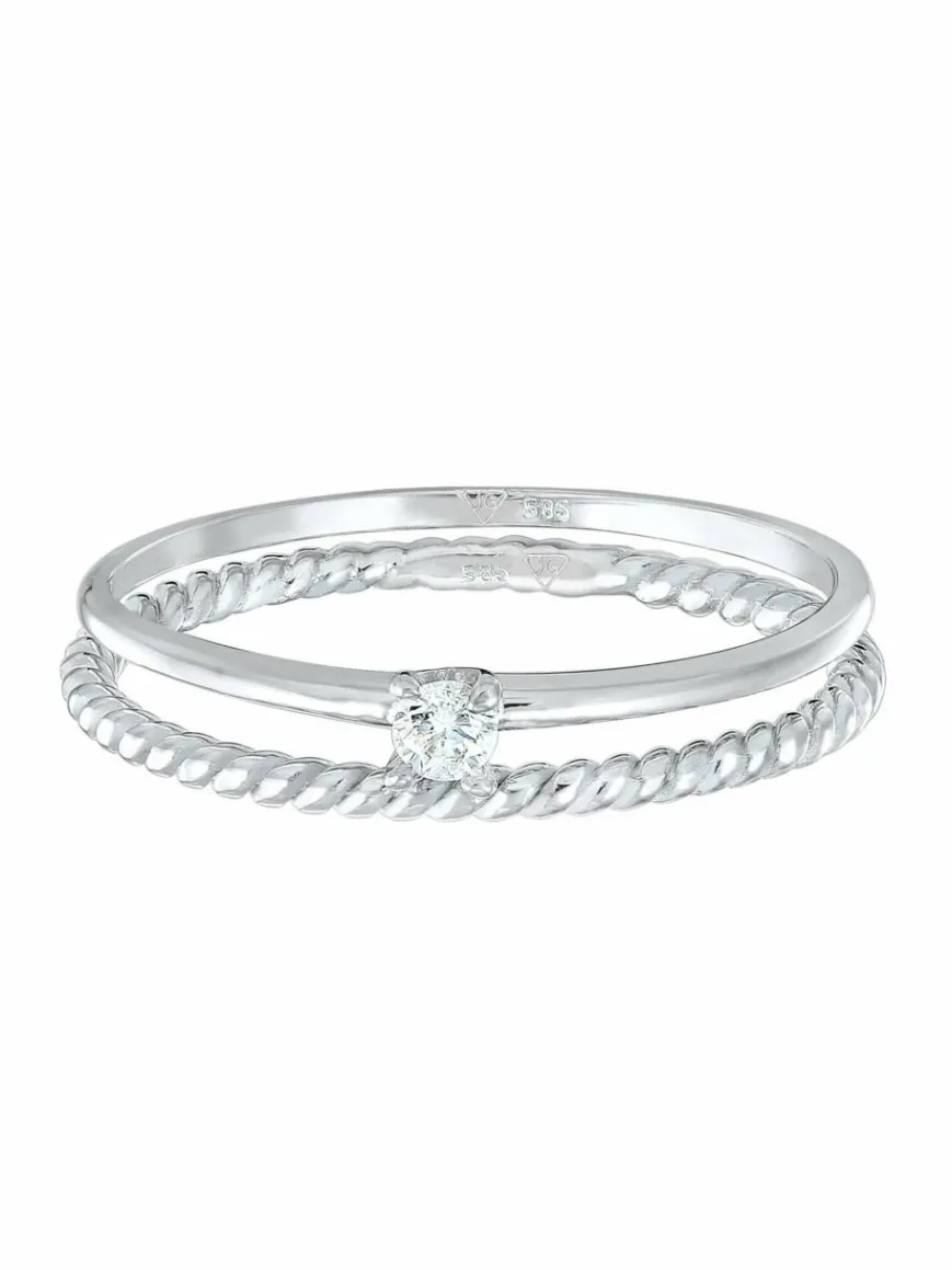 Elli Diamonds Schmuck*Damen Ring silber uni