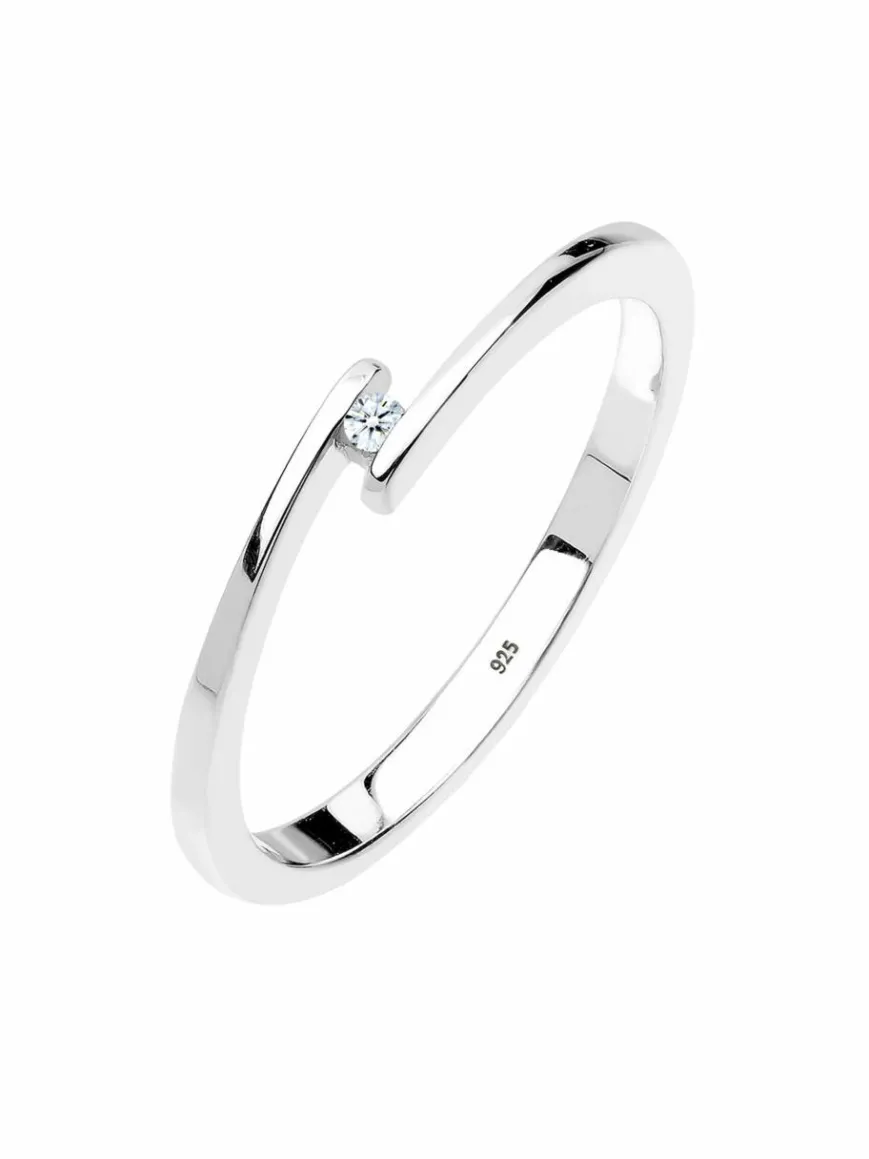 Elli Diamonds Schmuck*Damen Ring silber uni