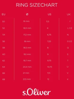 s.Oliver Schmuck*Damen Ring silber uni