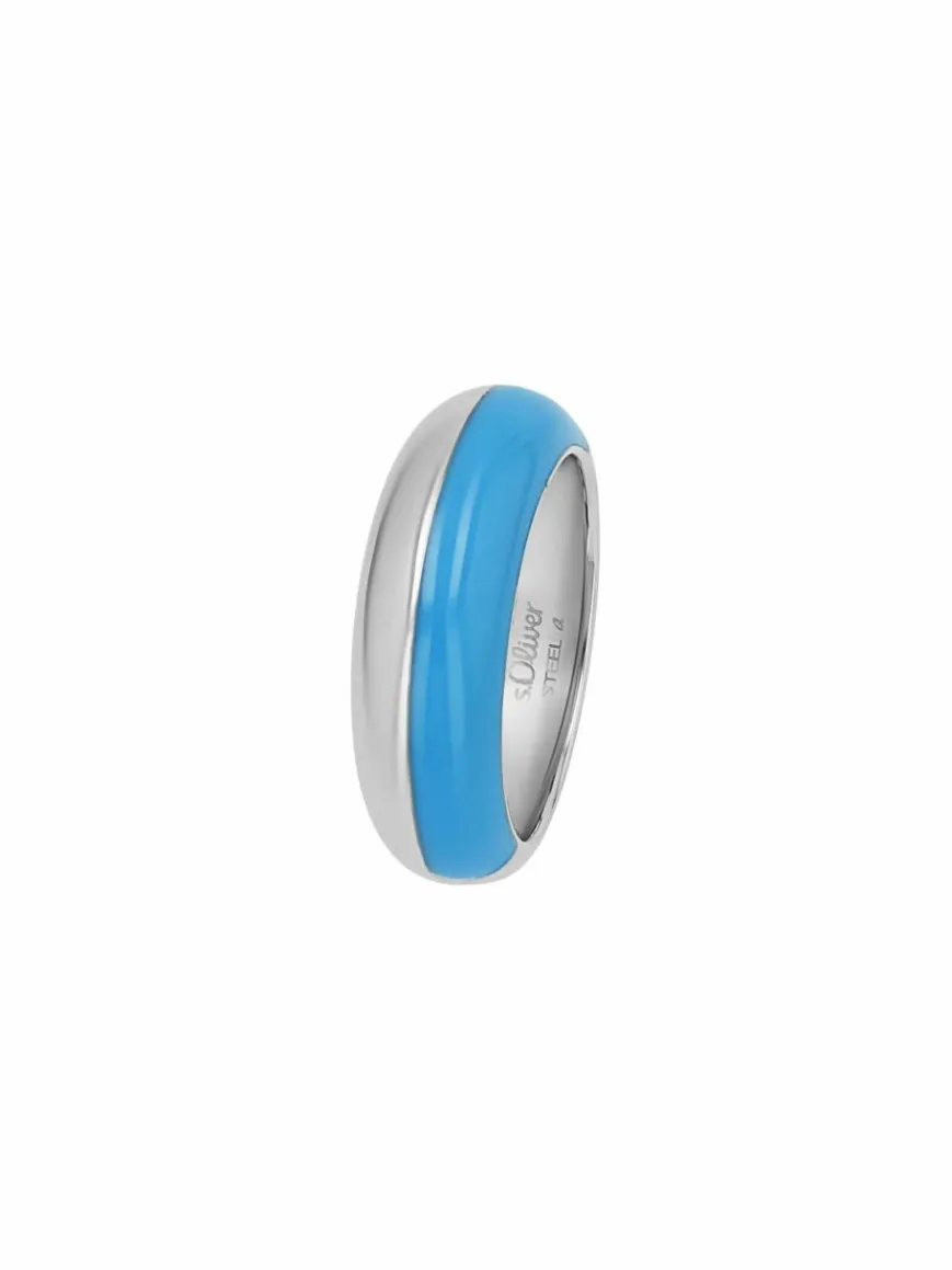 s.Oliver Schmuck*Damen Ring blau uni