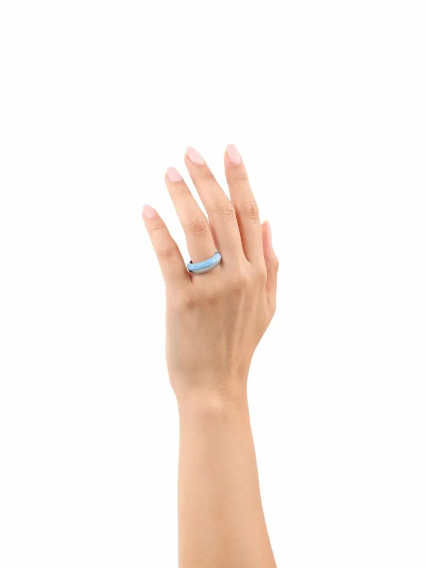 s.Oliver Schmuck*Damen Ring blau uni