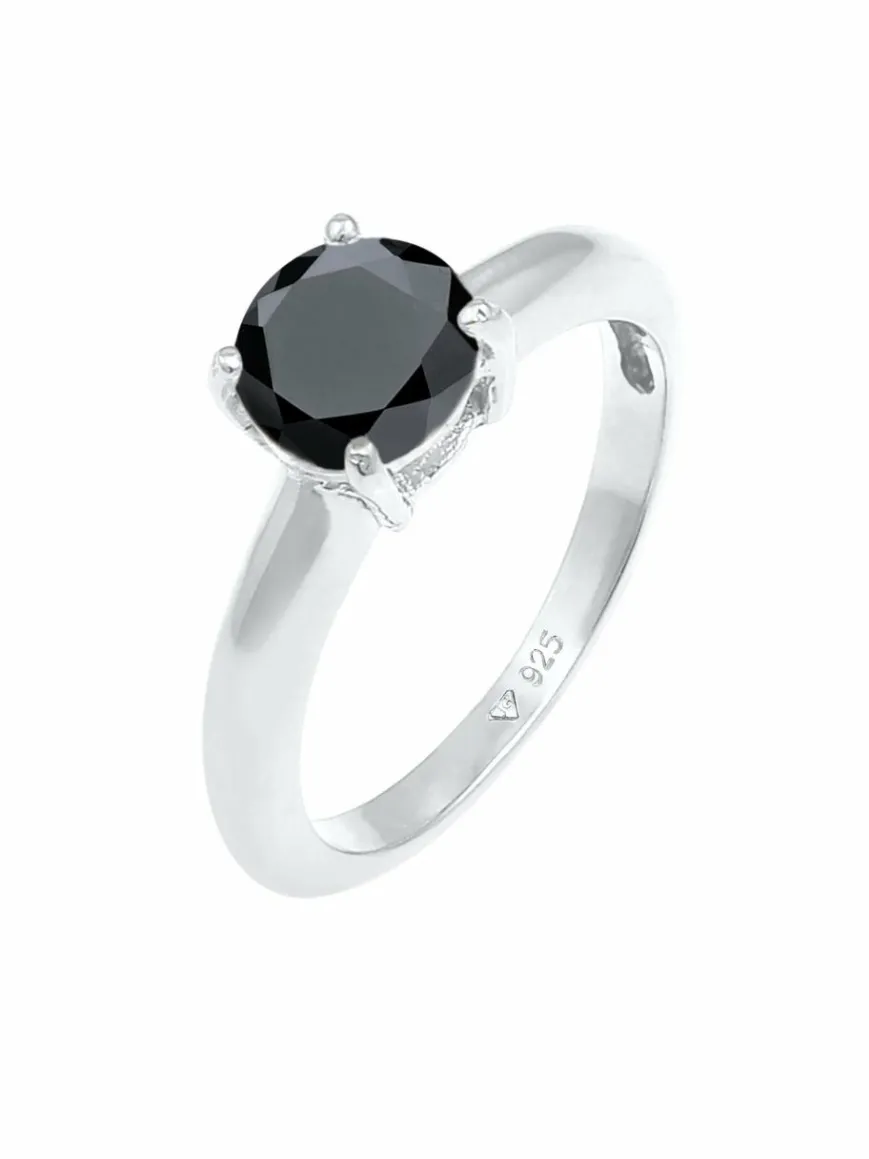 Elli Schmuck*Damen Ring schwarz uni