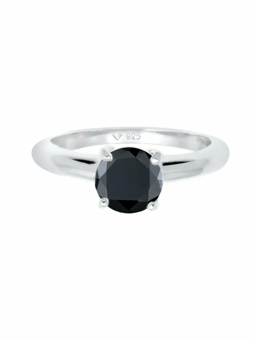 Elli Schmuck*Damen Ring schwarz uni
