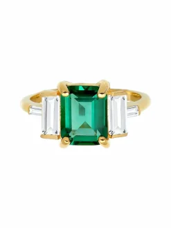 Elli PREMIUM Schmuck*Damen Ring grün uni