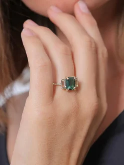 Elli PREMIUM Schmuck*Damen Ring grün uni