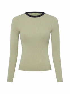 Marc O'Polo Pullover & Strickjacken|Shirts & Tops*Damen Rippstrickpullover schilf uni