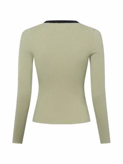 Marc O'Polo Pullover & Strickjacken|Shirts & Tops*Damen Rippstrickpullover schilf uni