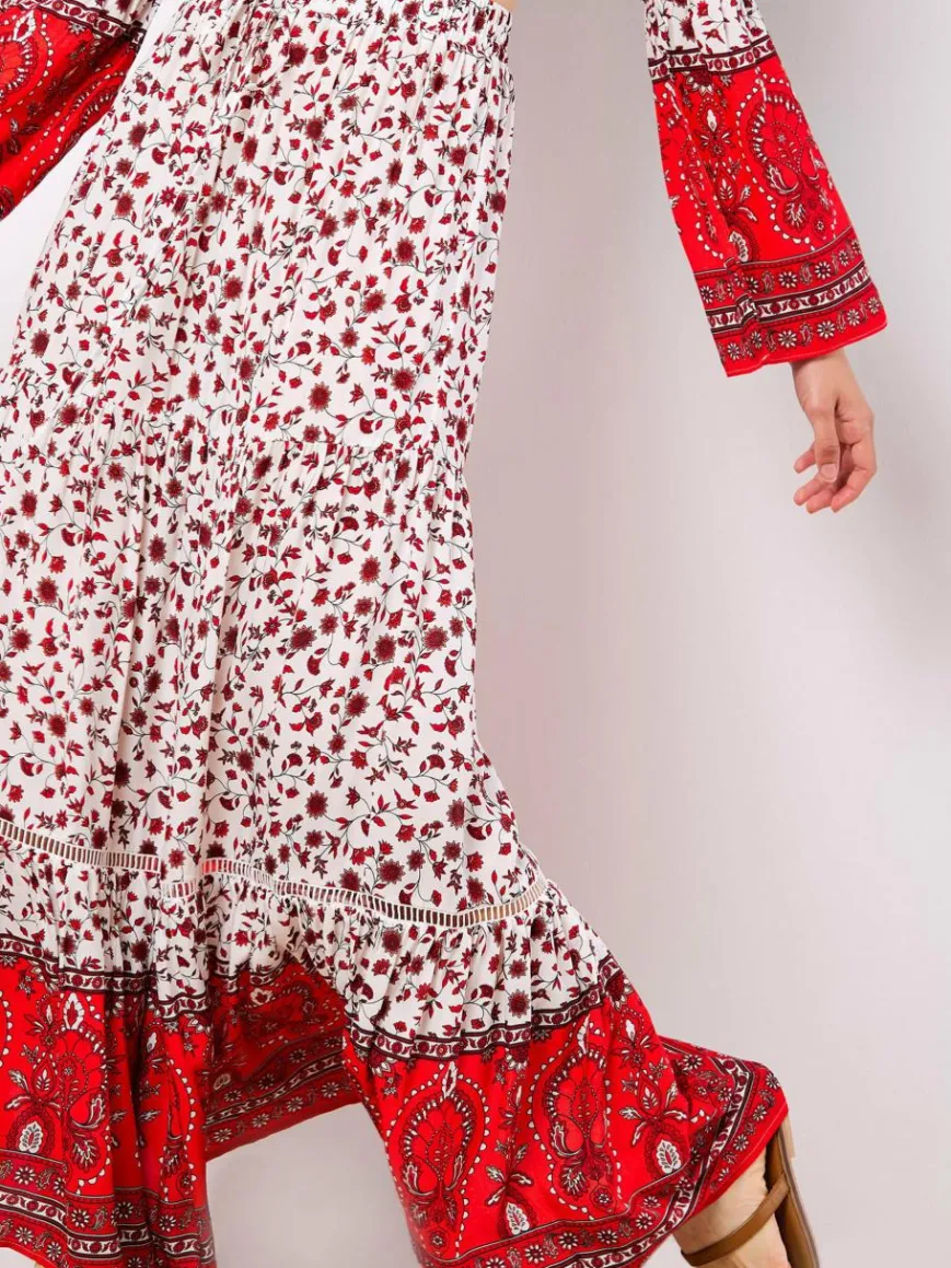 Apricot Röcke*Damen Rock weiß gemustert