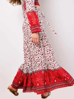 Apricot Röcke*Damen Rock weiß gemustert