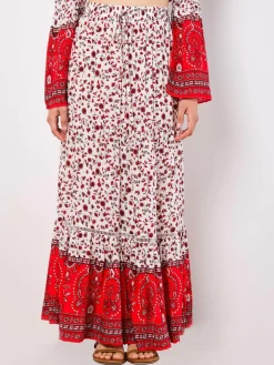 Apricot Röcke*Damen Rock weiß gemustert