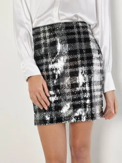 Apricot Röcke*Damen Rock schwarz strukturiert