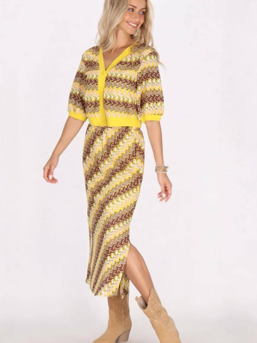 IZIA Röcke*Damen Rock gelb gestreift