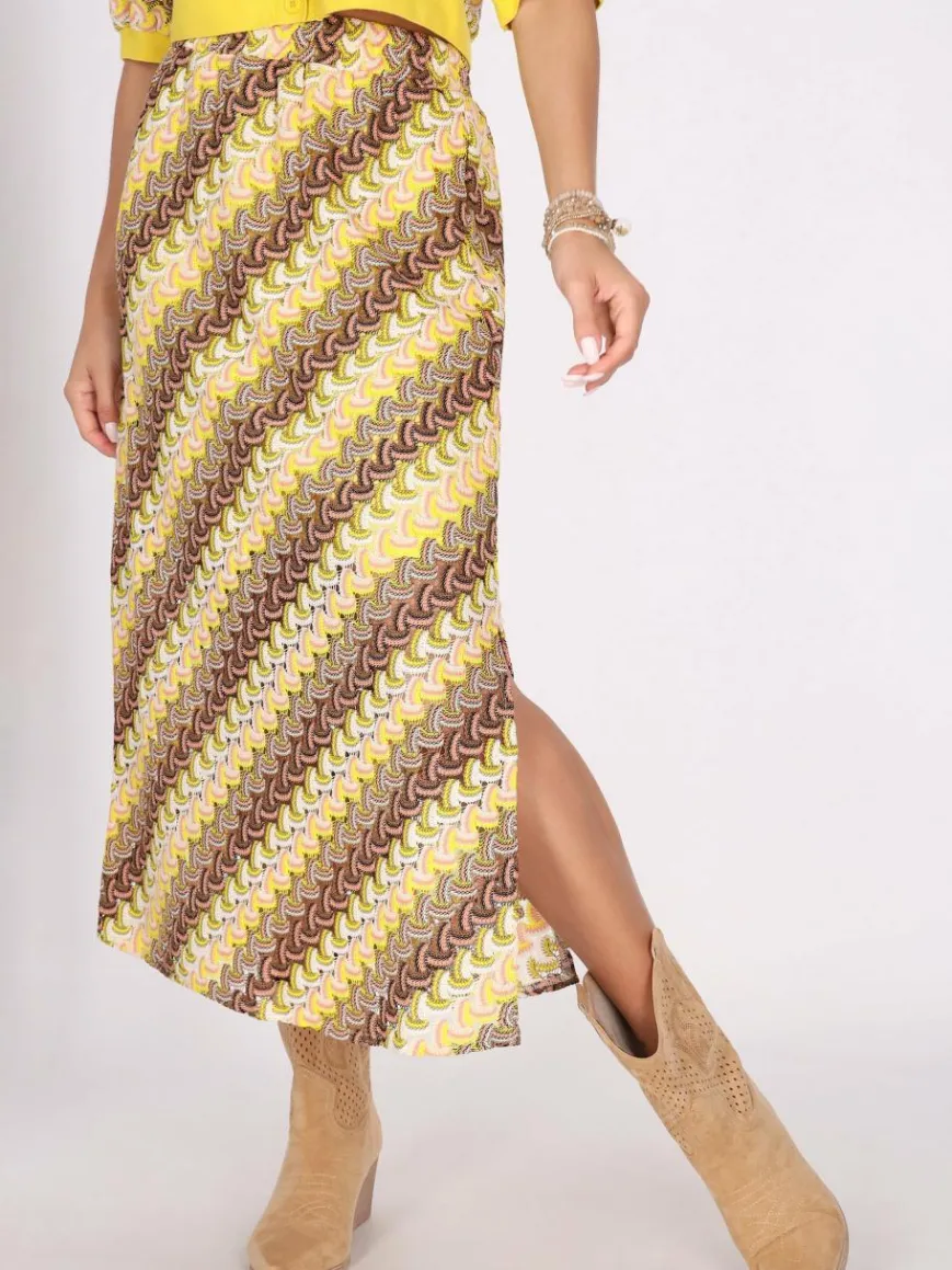 IZIA Röcke*Damen Rock gelb gestreift