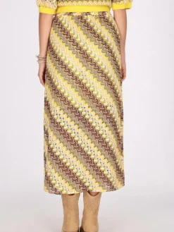 IZIA Röcke*Damen Rock gelb gestreift
